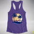 LGBTQ Progress Pride Hammock Summer Beach Sunset Racerback Tank - Purple